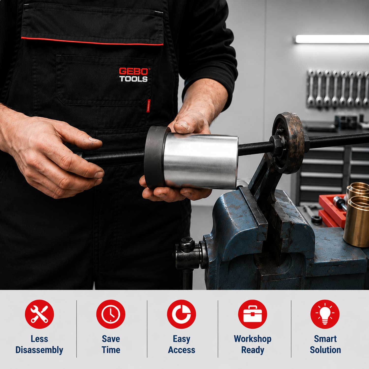 Trusa extractor rulmenti bucsi 27 piese GEBO TOOLS