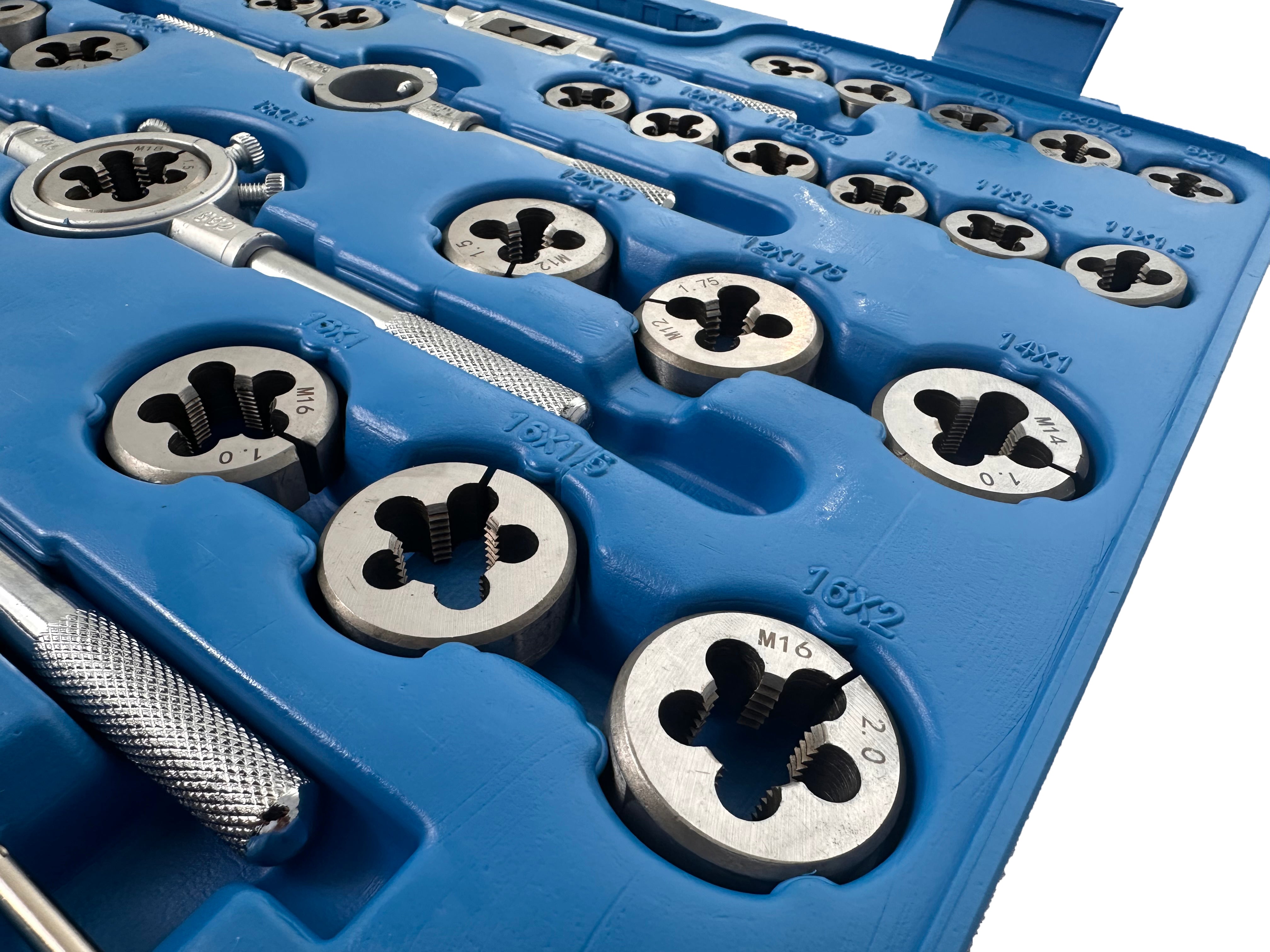 Trusa filiere si tarozi 110 piese m2-m18 GEBO TOOLS
