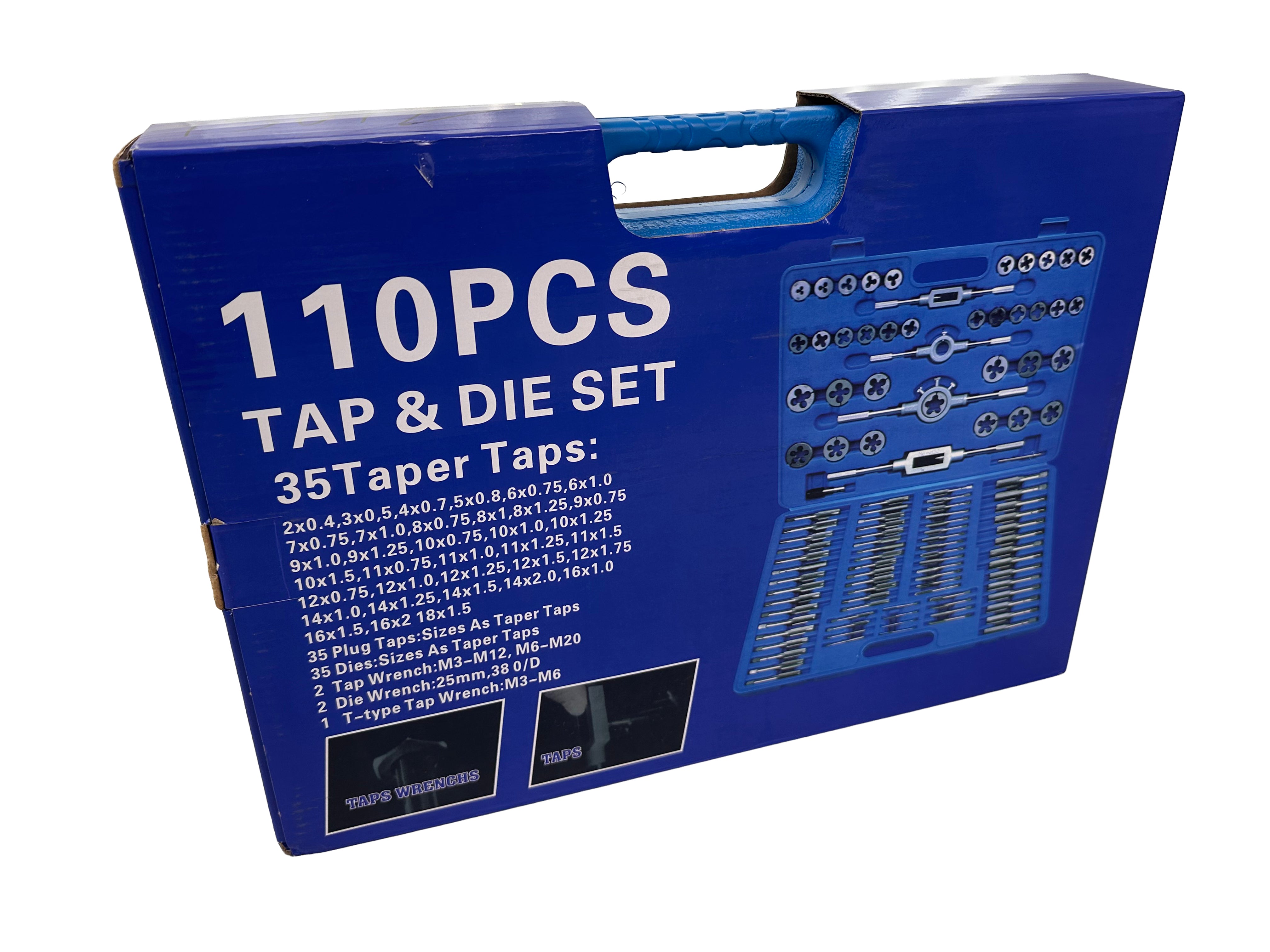 Trusa filiere si tarozi 110 piese m2-m18 GEBO TOOLS