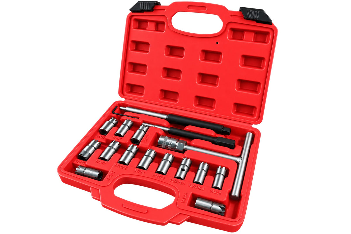 Trusa frezat locas injector 17 piese GEBO TOOLS