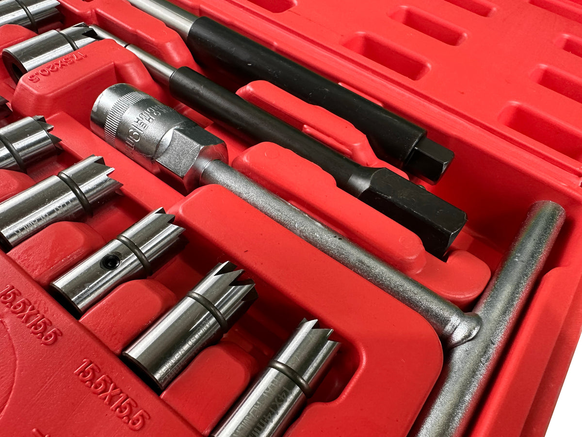 Trusa frezat locas injector 17 piese GEBO TOOLS