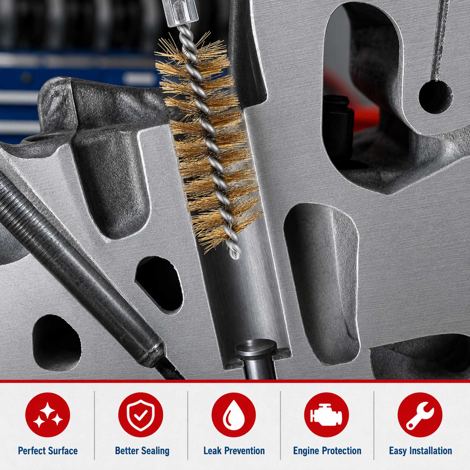 Trusa perii pentru curatat scaun locas injectoare diesel GEBO TOOLS