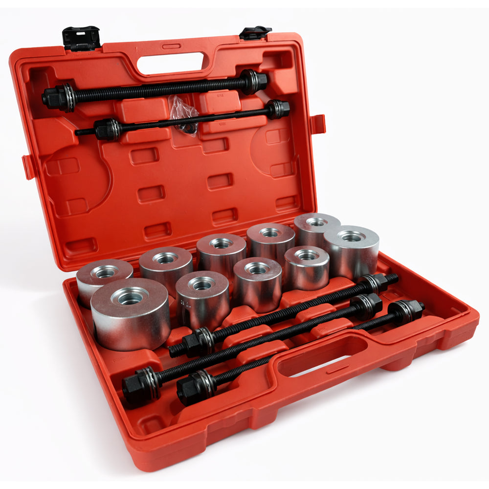 Trusa prese extras si montat bucsi si rulmenti suspensie,  SILENT BLOCK 34-90mm 27 piese GEBO TOOLS