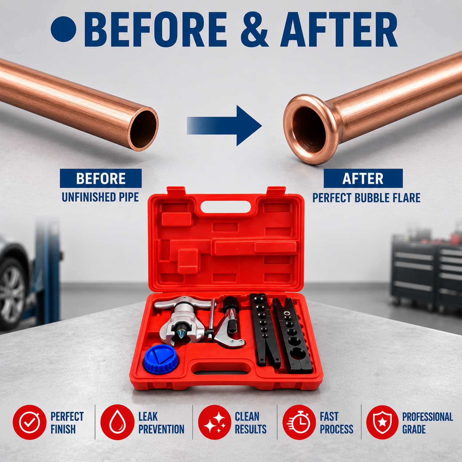 Trusa profesionala bercuit conducte tevi frane inch si metric GEBO TOOLS