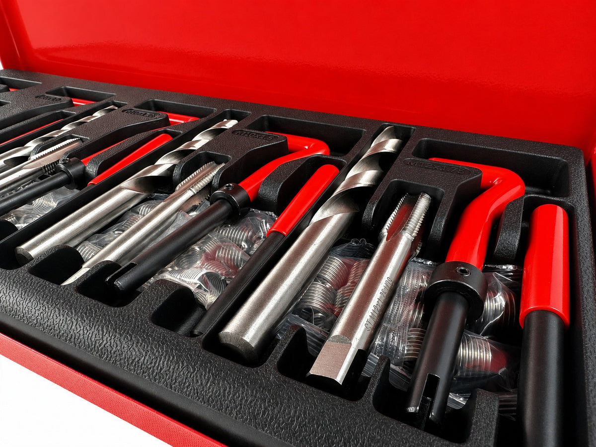 Trusa reparat filete m5 m6 m8 m10 M12 131 piese GEBO TOOLS