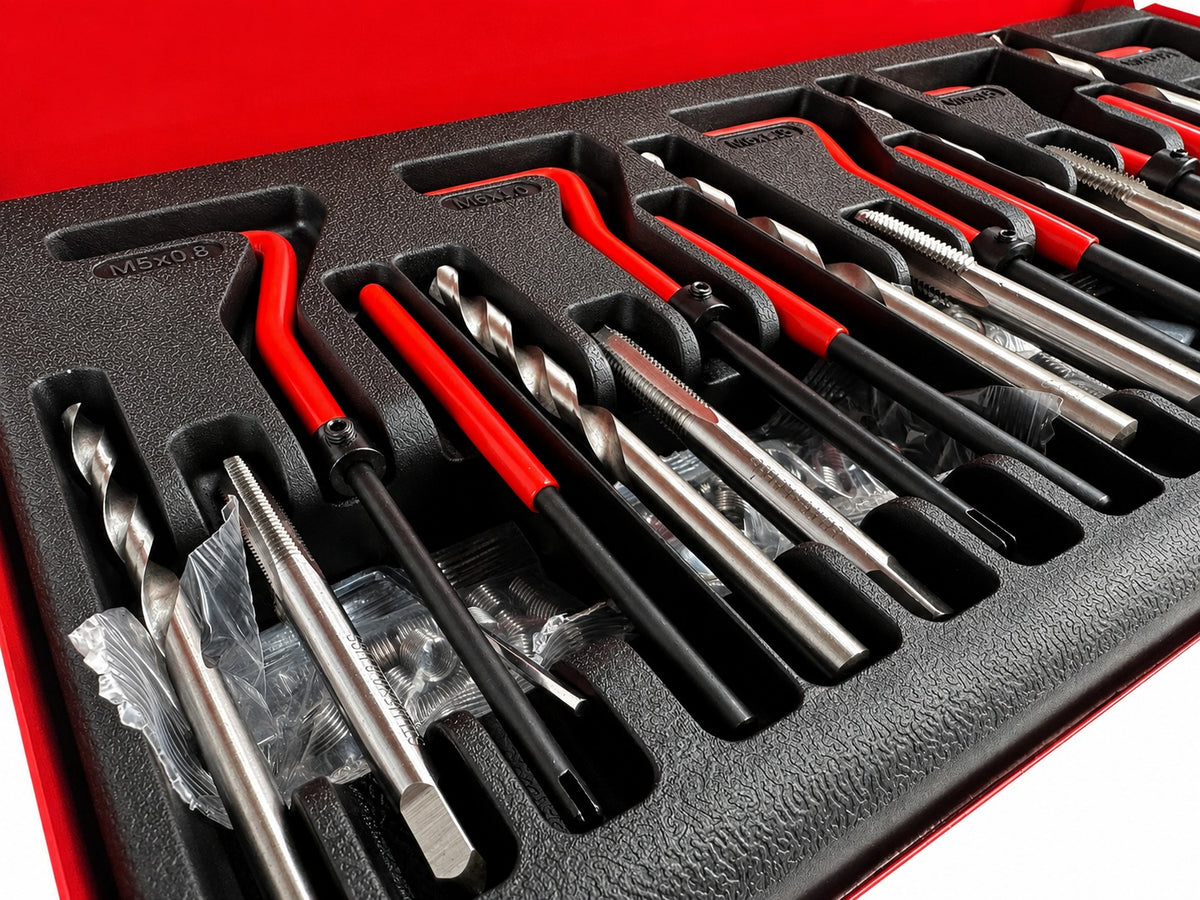 Trusa reparat filete m5 m6 m8 m10 M12 131 piese GEBO TOOLS