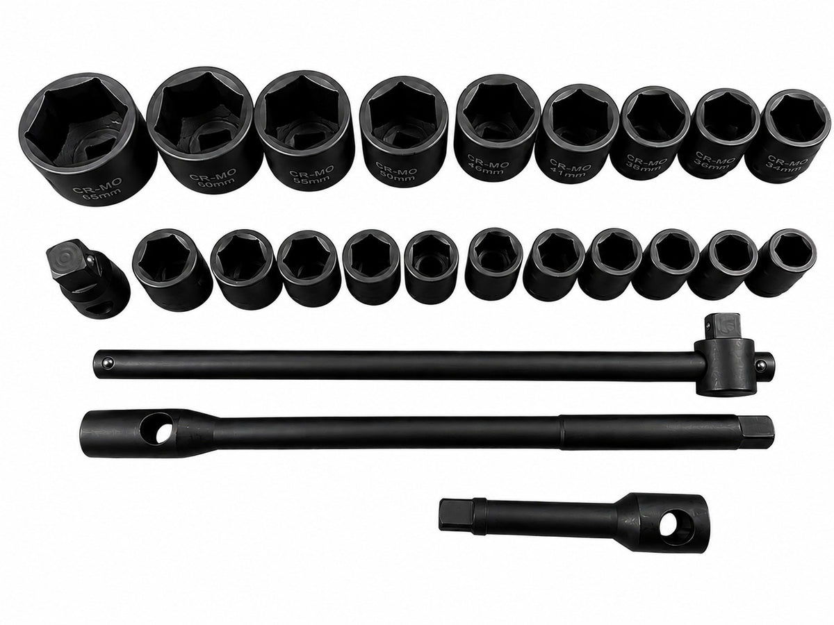 Trusa tubulare de impact in metric cu clichet 3/4" 1" 26 piese GEBO TOOLS