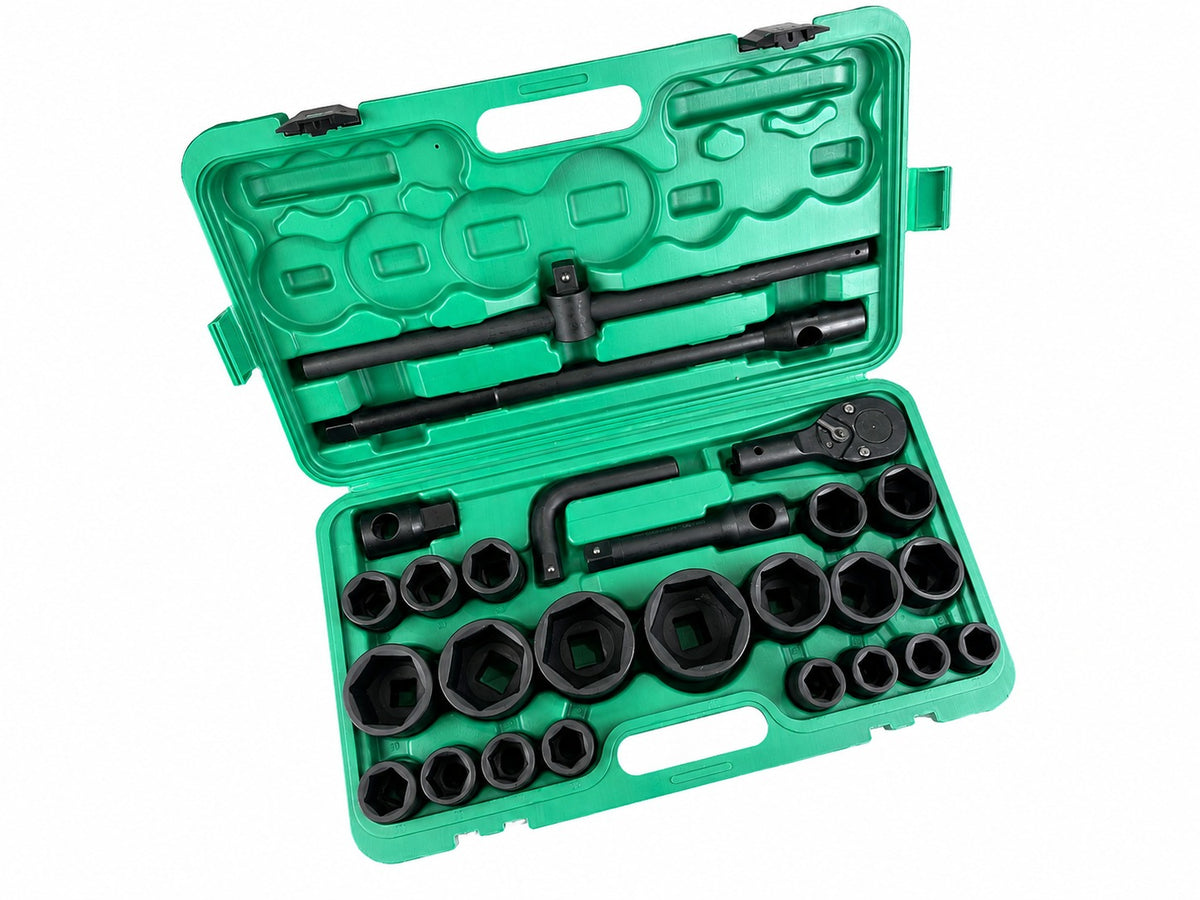 Trusa tubulare de impact in metric cu clichet 3/4" 1" 26 piese GEBO TOOLS