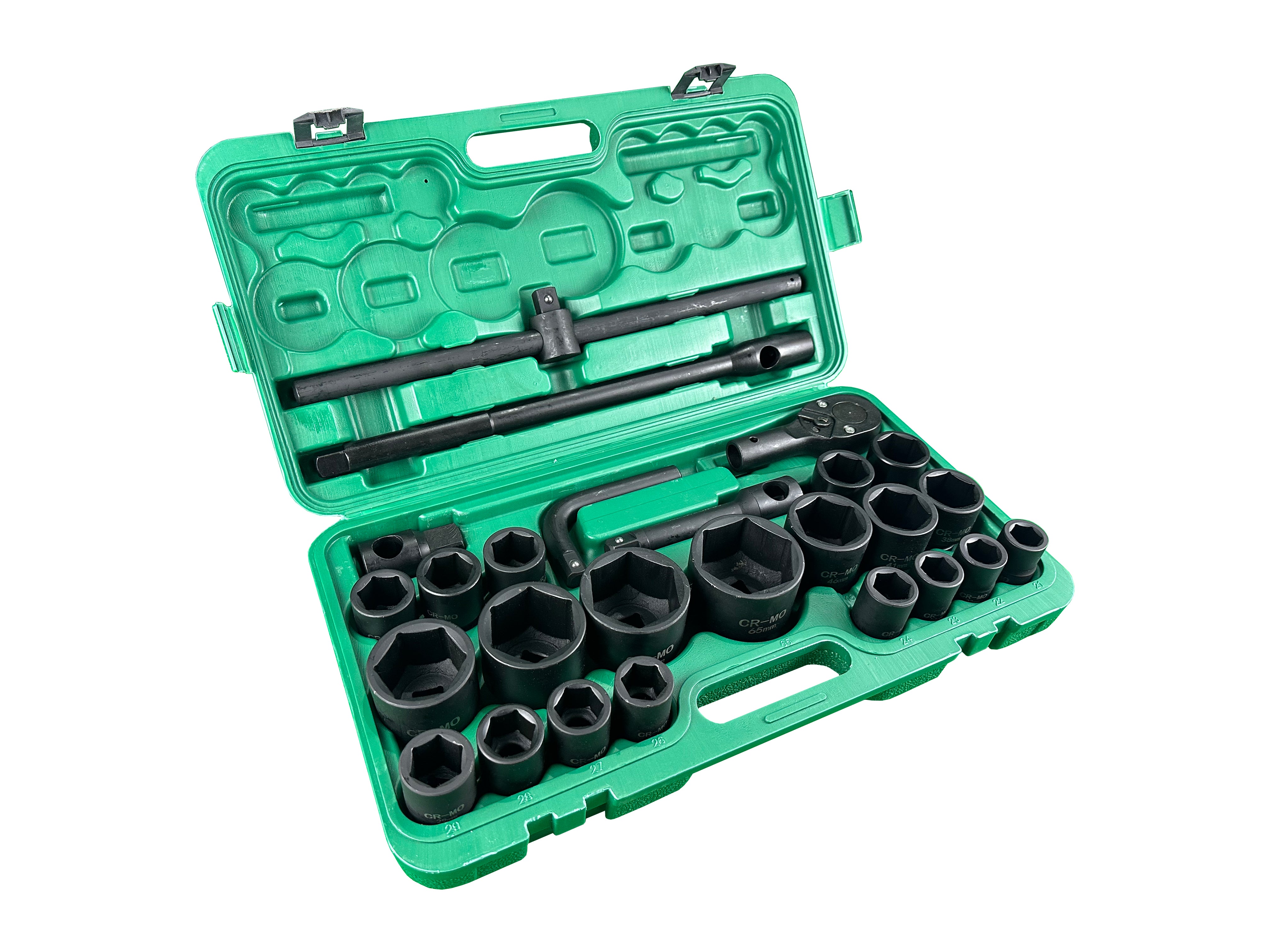 Trusa tubulare de impact in metric cu clichet 3/4" 1" 26 piese GEBO TOOLS