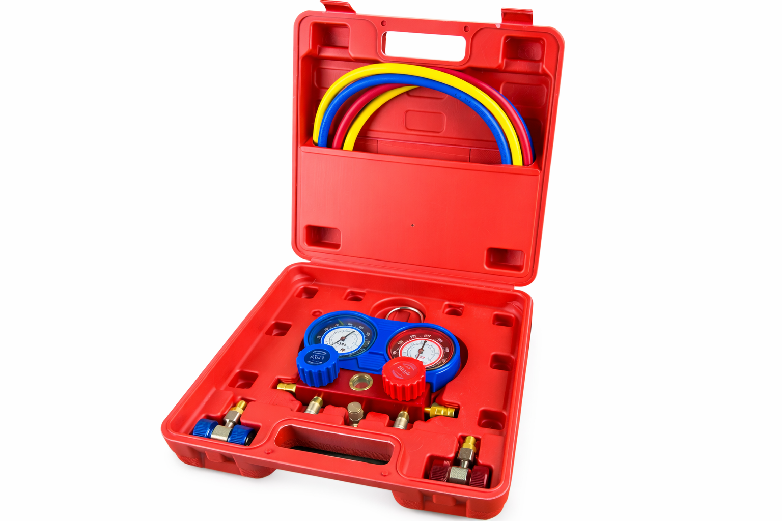 Trusa verificare presiune aer conditionat si incarcare umplere diagnosticare instalatii aer conditionat GEBO TOOLS