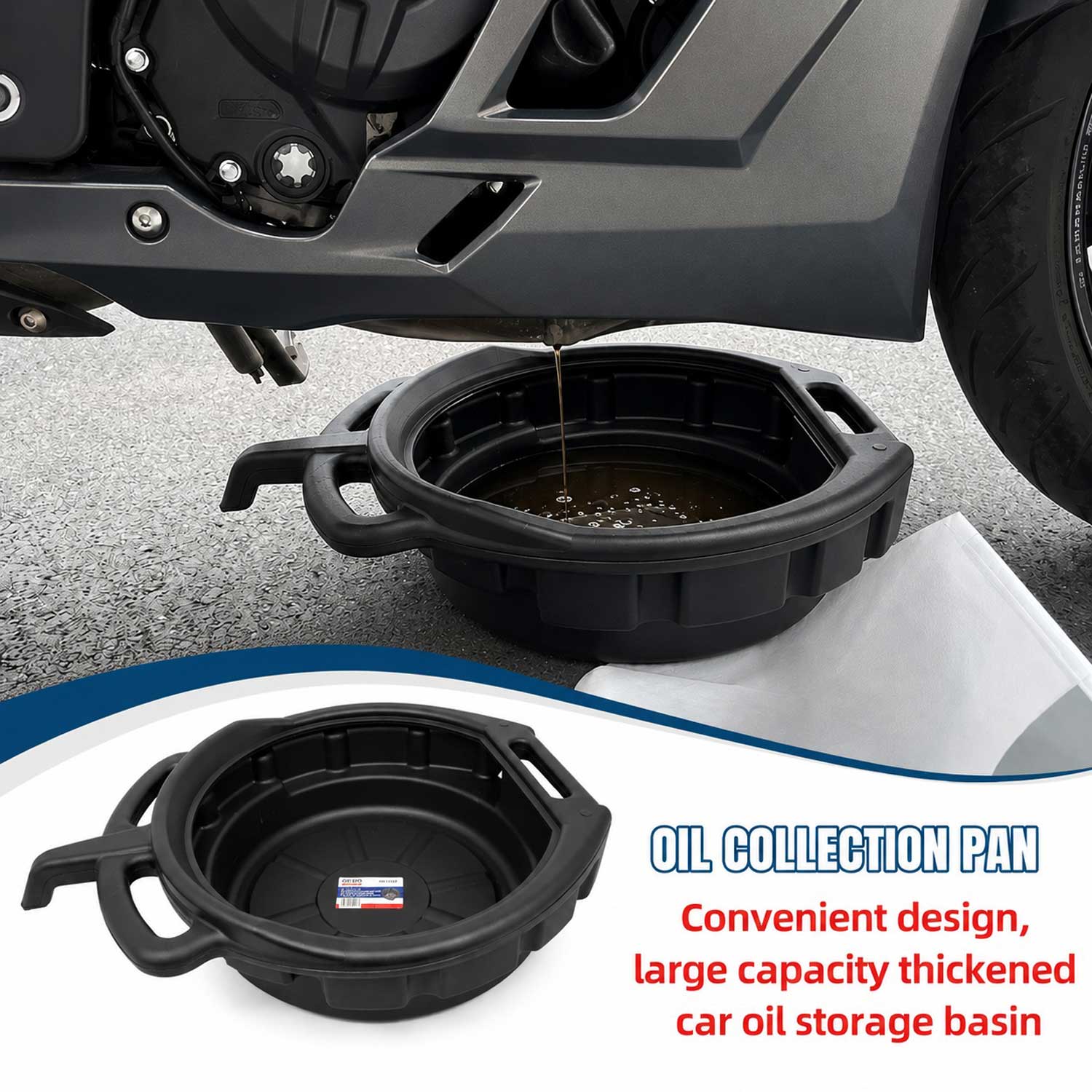 Vas tava colector pentru ulei uzat 15l GEBO TOOLS