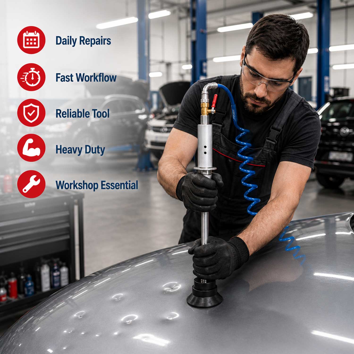 Ventuza pneumatica pentru indreptat tabla GEBO TOOLS