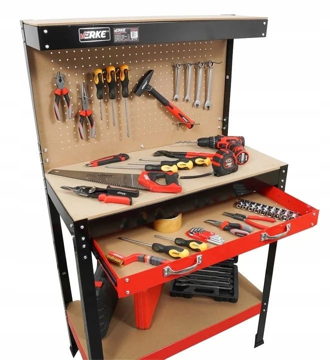 BANC DE LUCRU CU PANOU SI SERTARE 80 X 40 X 140CM - VERKE