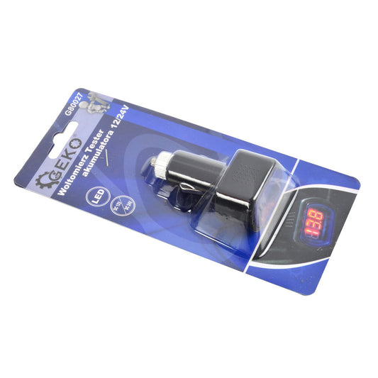 Voltmetru digital cu afisaj LED tester baterii auto 12/24V - GEKO