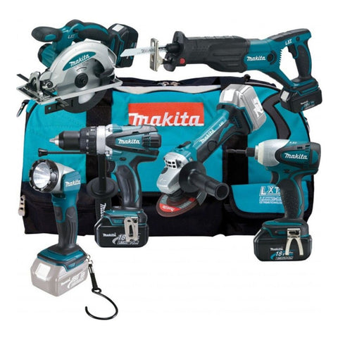 ﻿PACHET 6 SCULE MAKITA CU ACUMULATOR 18V LI-ION 3AH DLX6011
