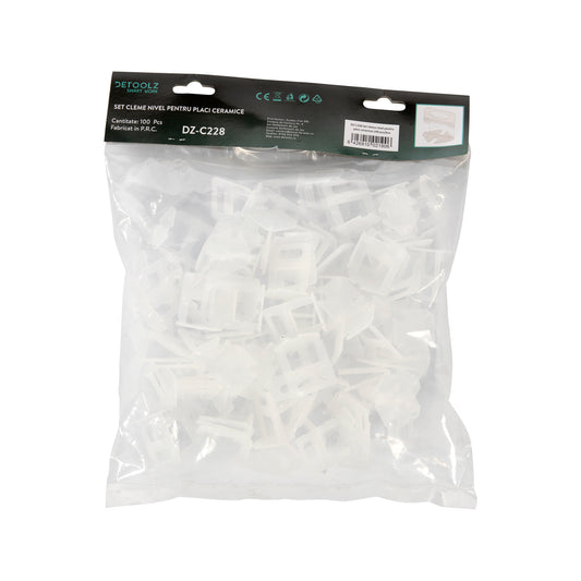 SET 100 CLEME NIVEL PENTRU PLACI CERAMICE DETOOLZ