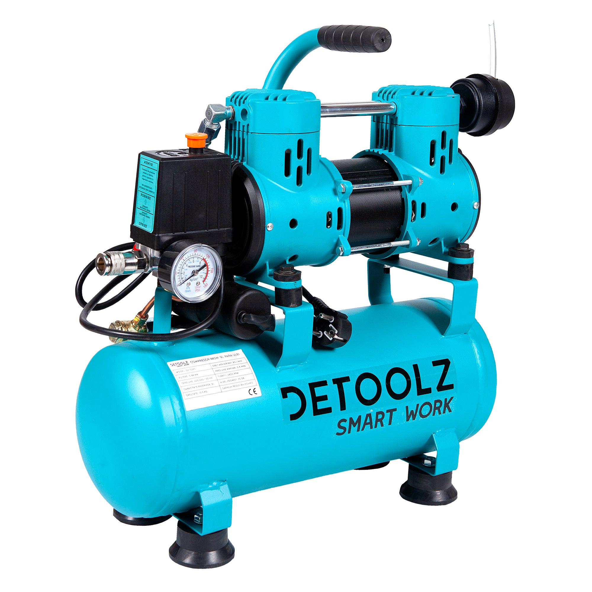 COMPRESOR DE AER FARA ULEI 880W 9L DETOOLZ