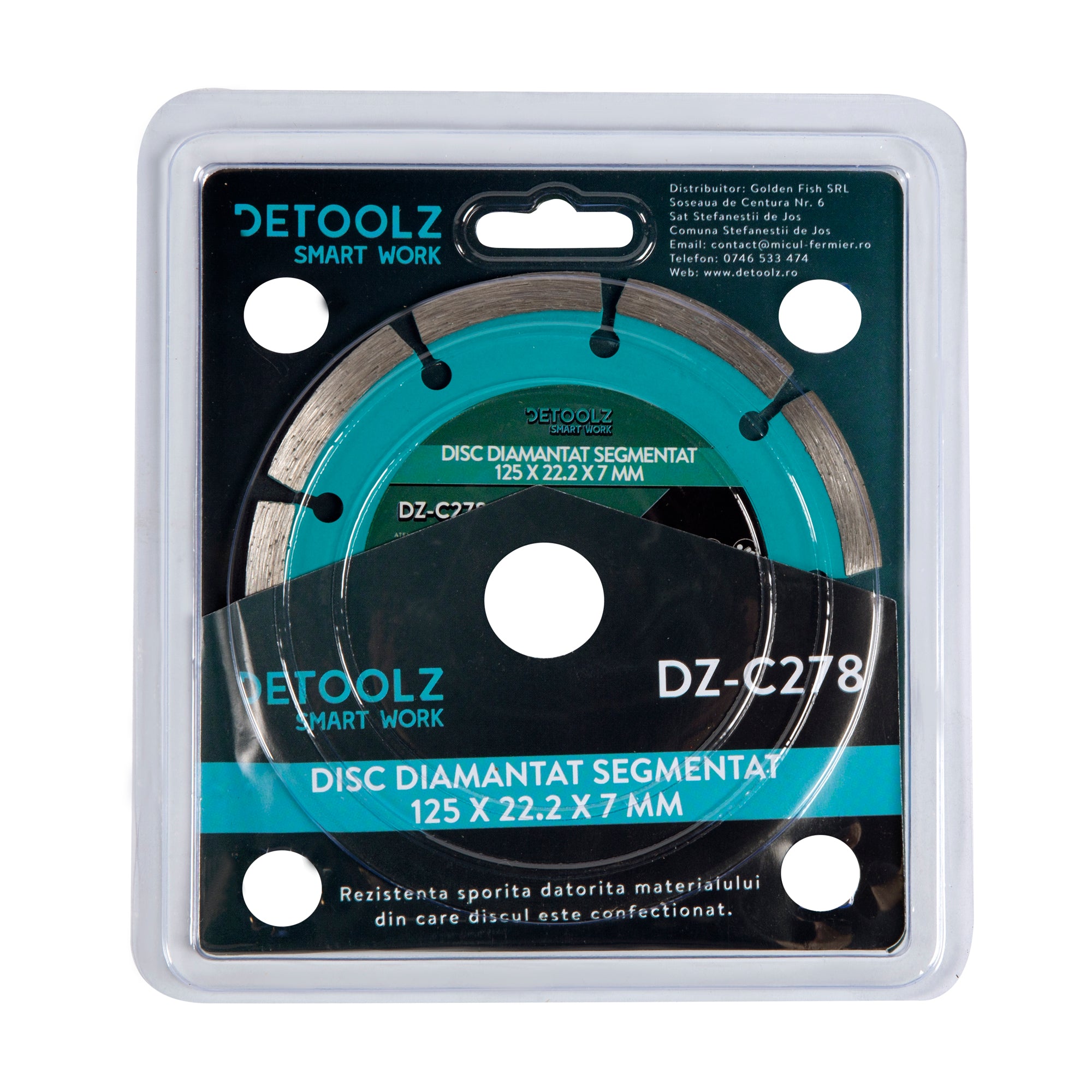 DISC DIAMANTAT SEGMENTAT 125MM DETOOLZ