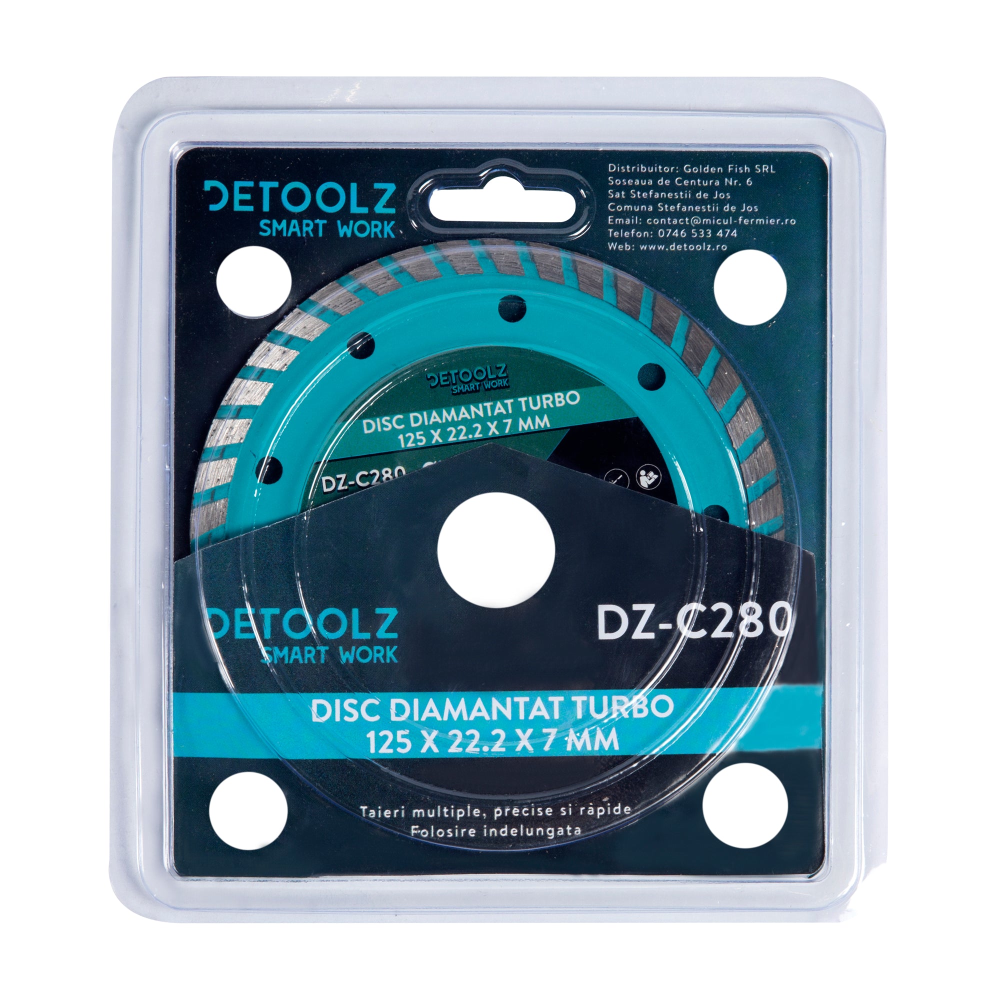 DISC DIAMANTAT TURBO 125MM DETOOLZ