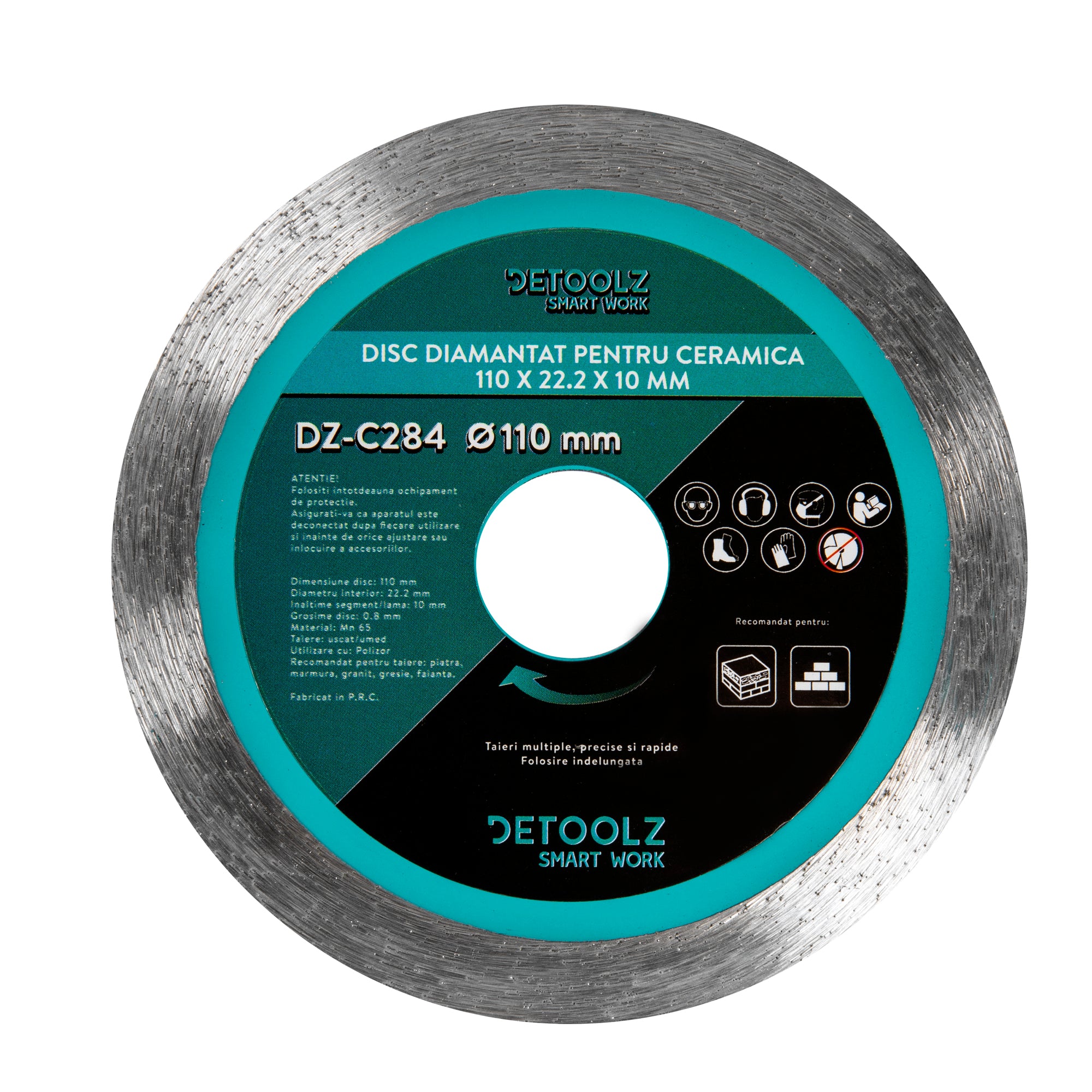 DISC DIAMANTAT PENTRU CERAMICA 110MM DETOOLZ