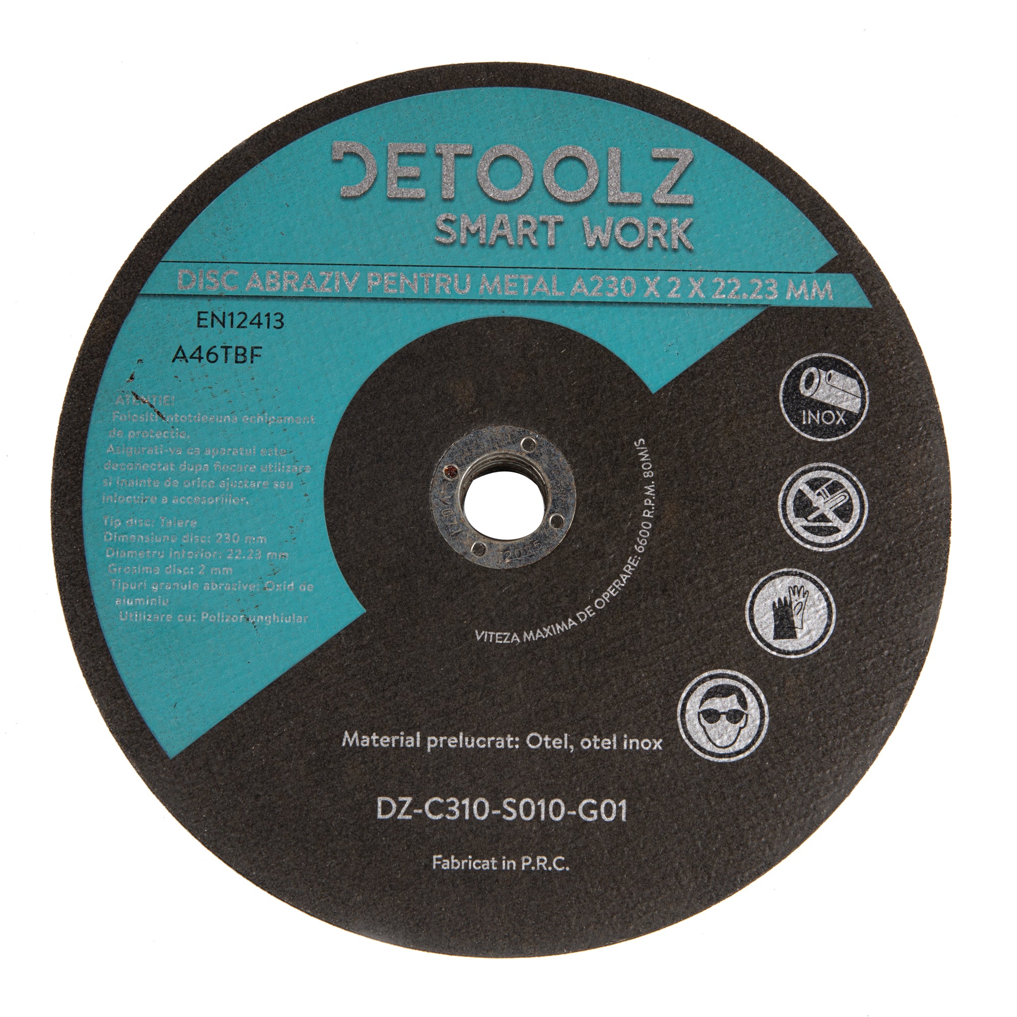 SET 10 BUCATI DISC ABRAZIV PENTRU METAL DIAMETRU 230 MM DETOOLZ