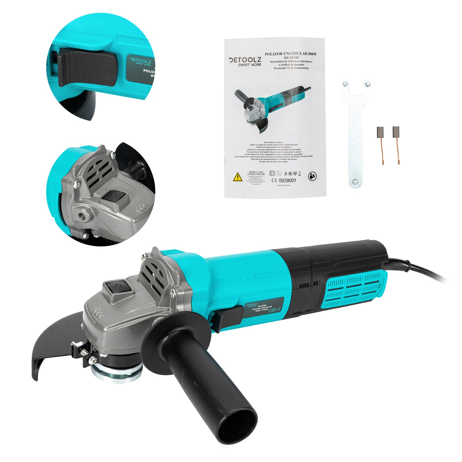 POLIZOR FLEX UNGHIULAR  800W 125MM DETOOLZ