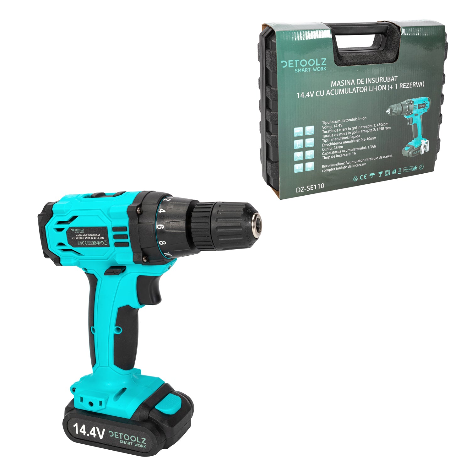 MASINA DE INSURUBAT CU ACUMULATOR 14.4V 1.3AH 28NM DETOOLZ