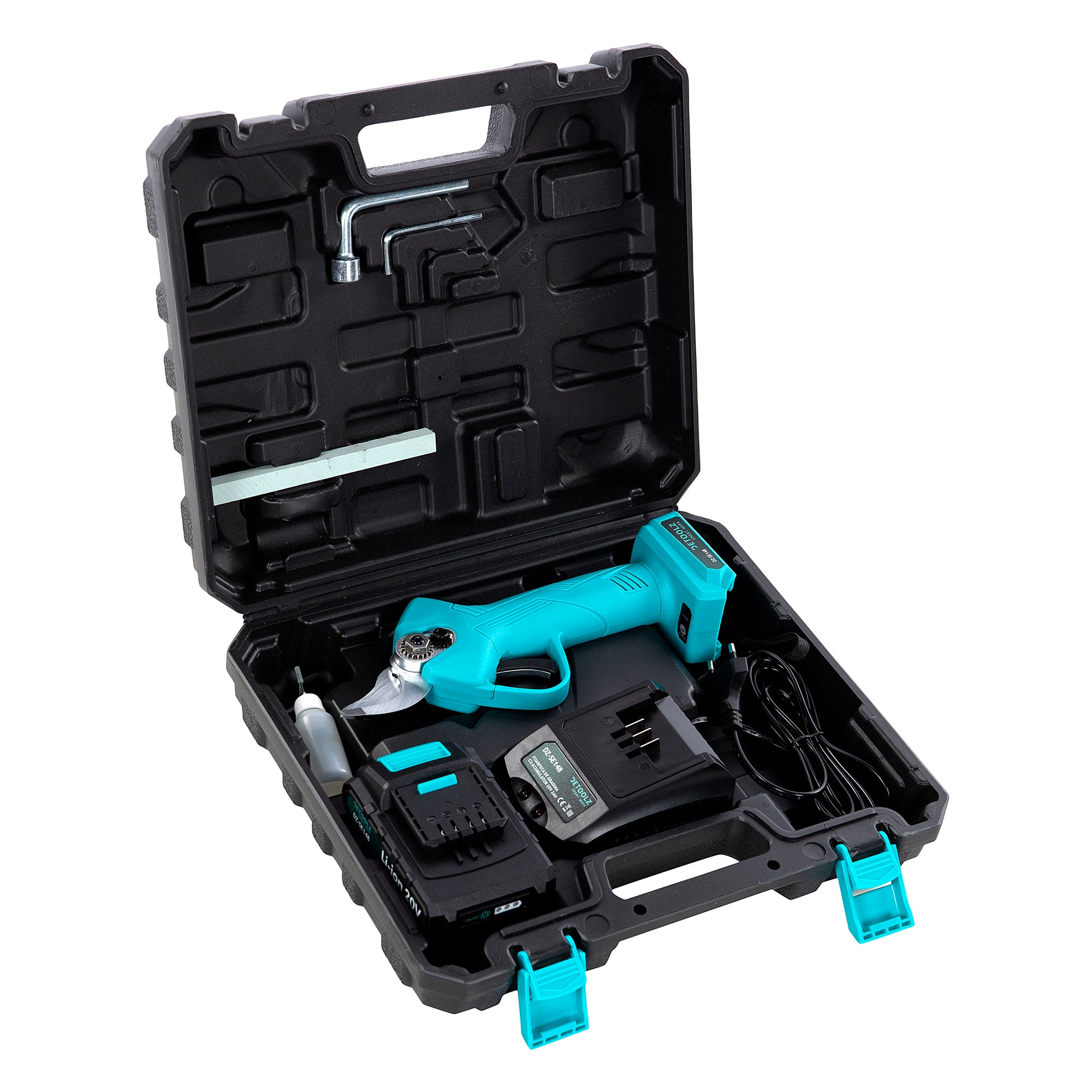 FOARFECA DE GRADINA CU ACUMULATOR 20V 2AH DETOOLZ