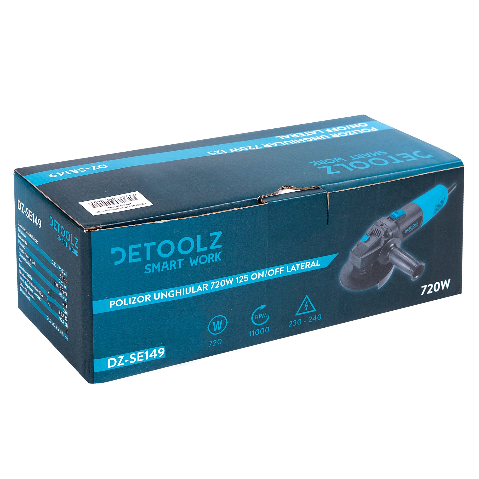 POLIZOR FLEX UNGHIULAR  720W 125MM DETOOLZ