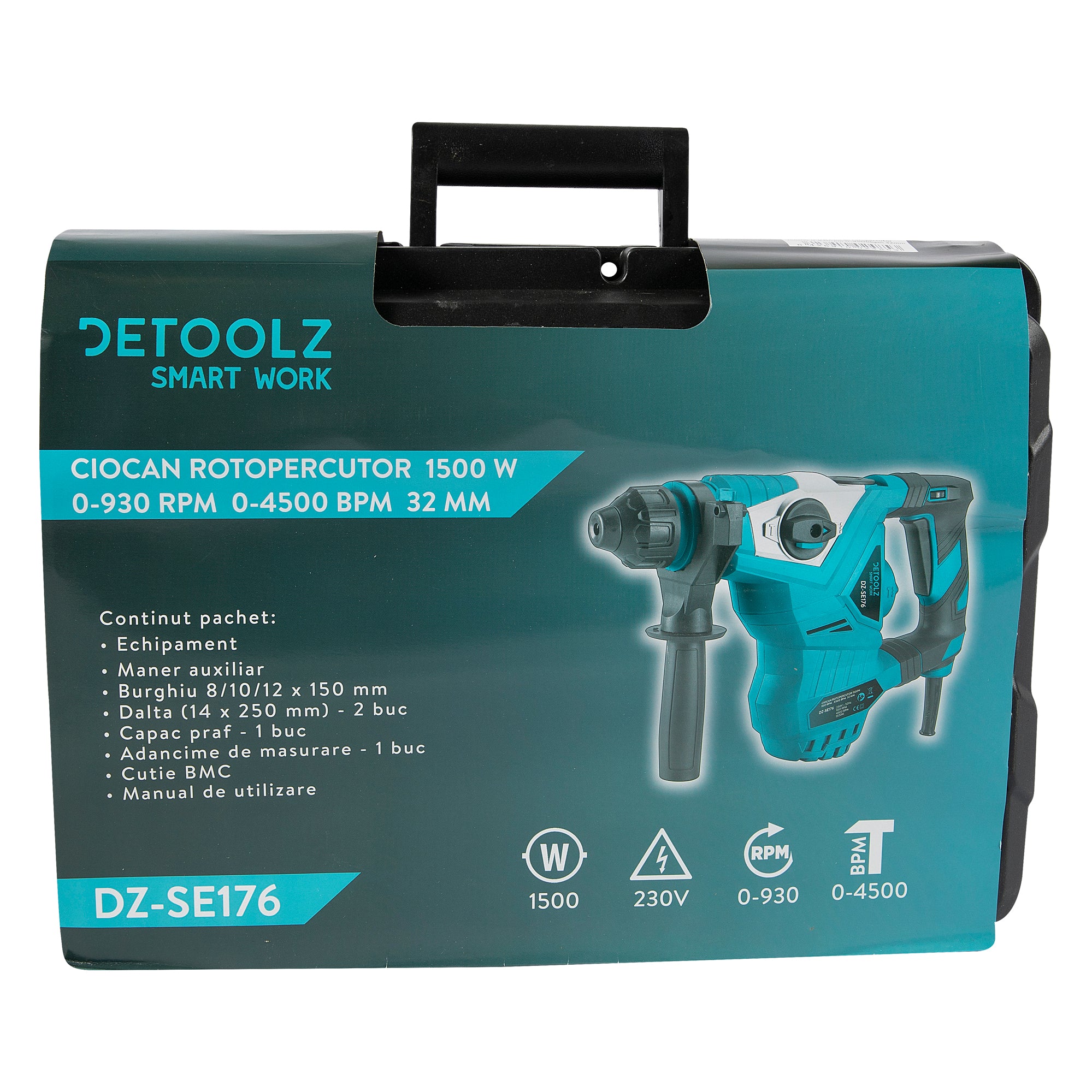 CIOCAN ROTOPERCUTOR DETOOLZ 1500W 930RPM 5 VITEZE 32MM
