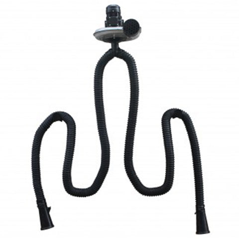 EXAUSTOR DE PERETE CU 2 FURTUNE PENTRU GAZE DE ESAPAMENT 0.75KW 4M 100MM 380V