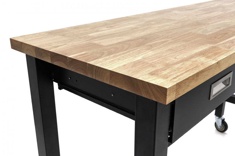 BANC DE LUCRU CU 3 SERTARE SI BLAT DE LEMN 152CM HBM