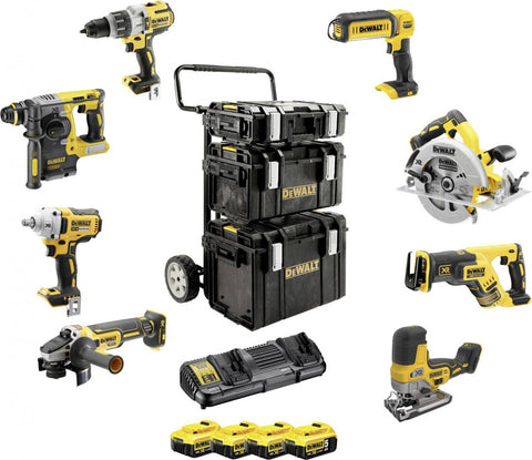 ﻿PACHET 8 SCULE DEWALT CU ACUMULATOR LI-ION 18V 5AH