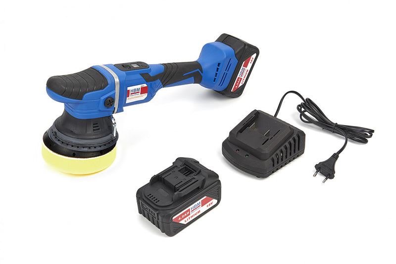 MASINA DE POLISAT CU ACUMULATOR 125MM 18V 4.0AH HBM