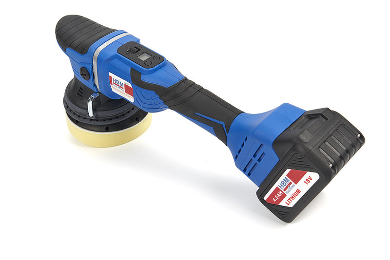 MASINA DE POLISAT CU ACUMULATOR 125MM 18V 4.0AH HBM