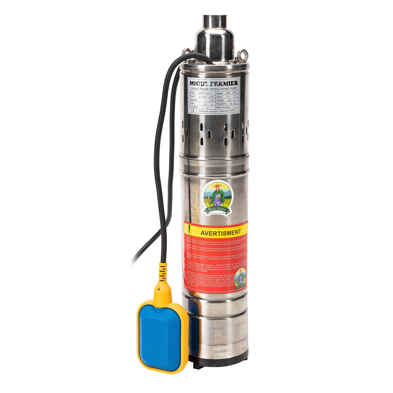 POMPA APA SUBMERSIBILA DE TIP TUN 1.1KW 3.6 M³/H CU PLUTITOR