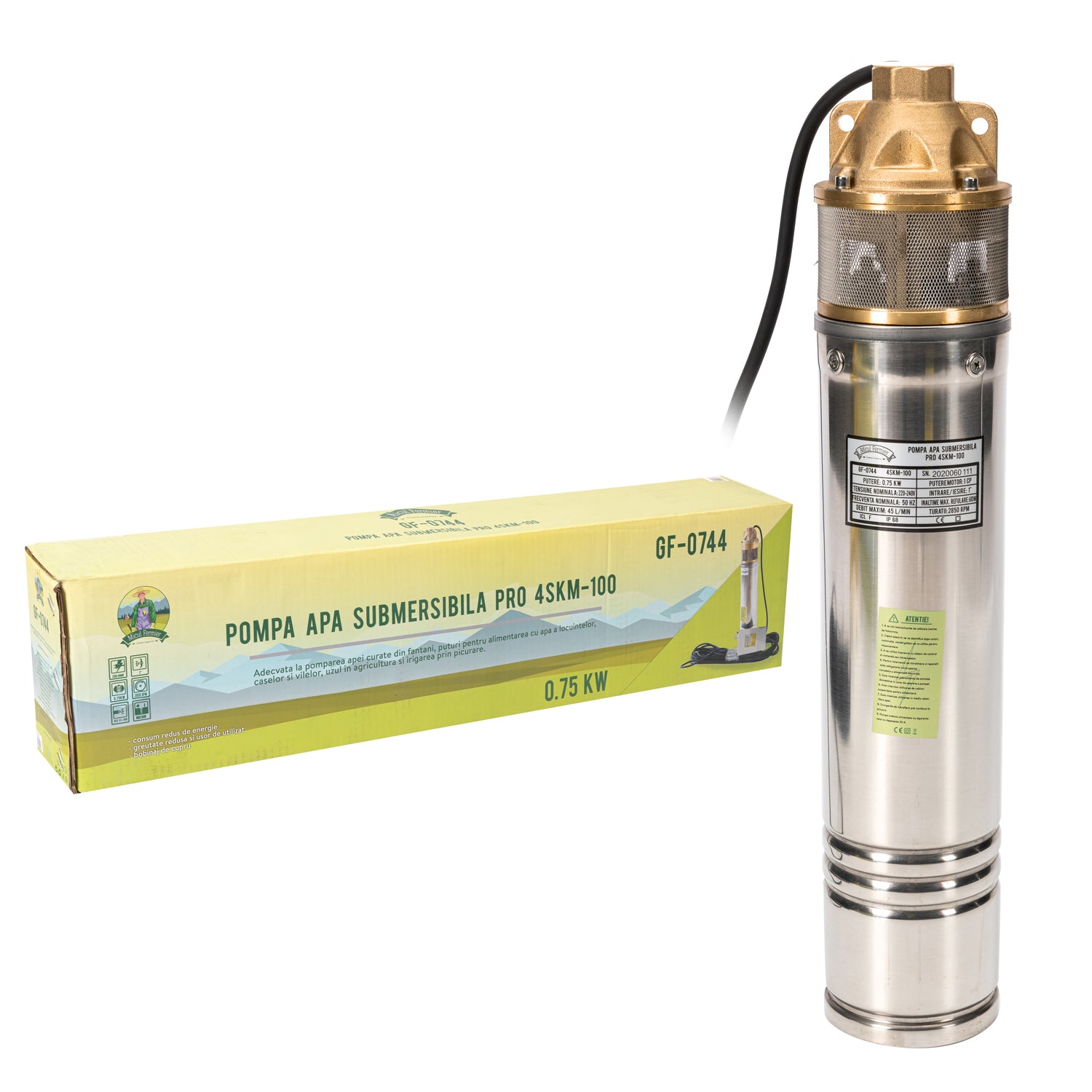 POMPA SUBMERSIBILA 750 W, DEBIT MAXIM 60L/MIN