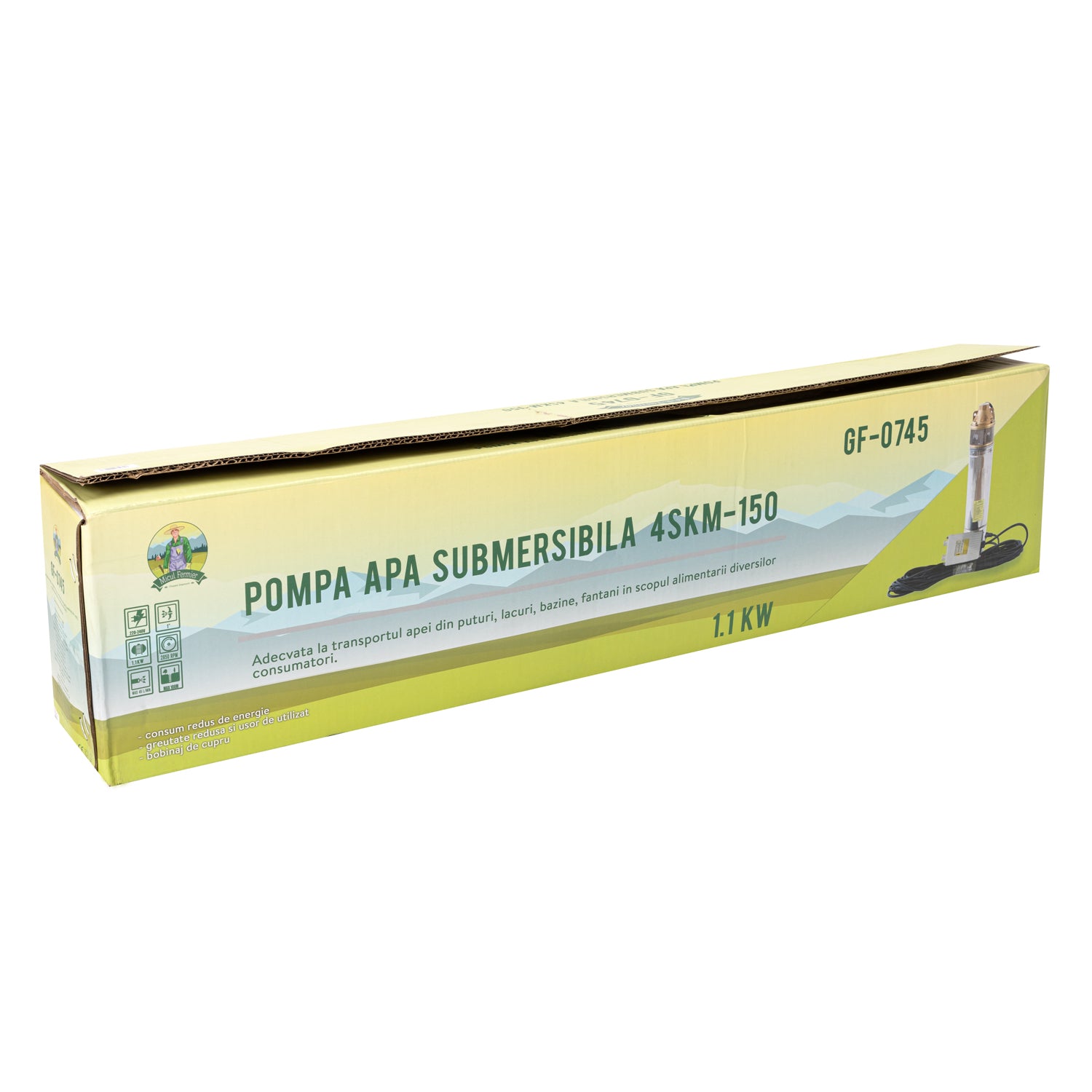 POMPA SUBMERSIBILA 1100 W DEBIT MAXIM 50L/MIN FARA PLUTITOR
