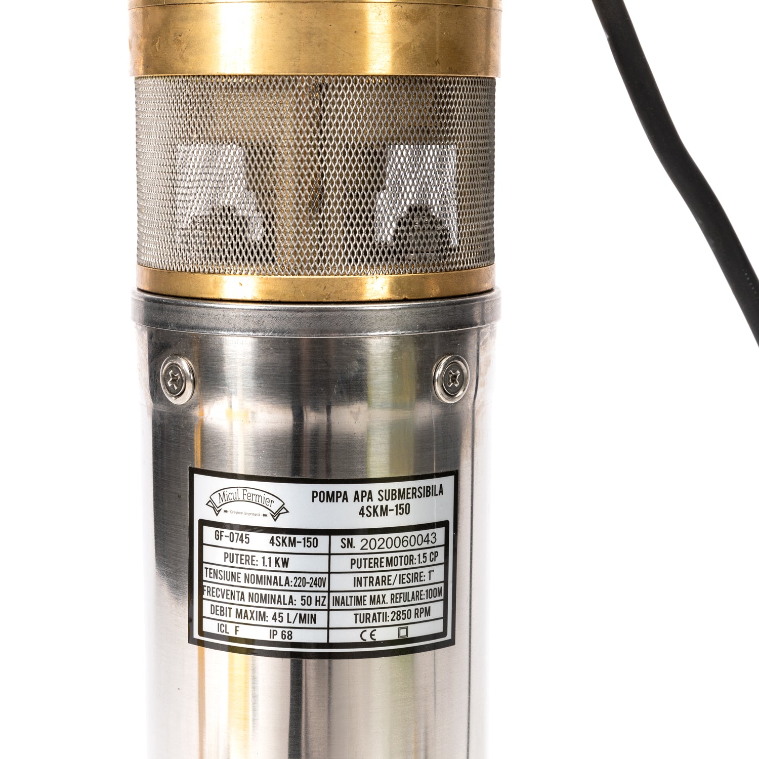 POMPA SUBMERSIBILA 1100 W DEBIT MAXIM 50L/MIN FARA PLUTITOR