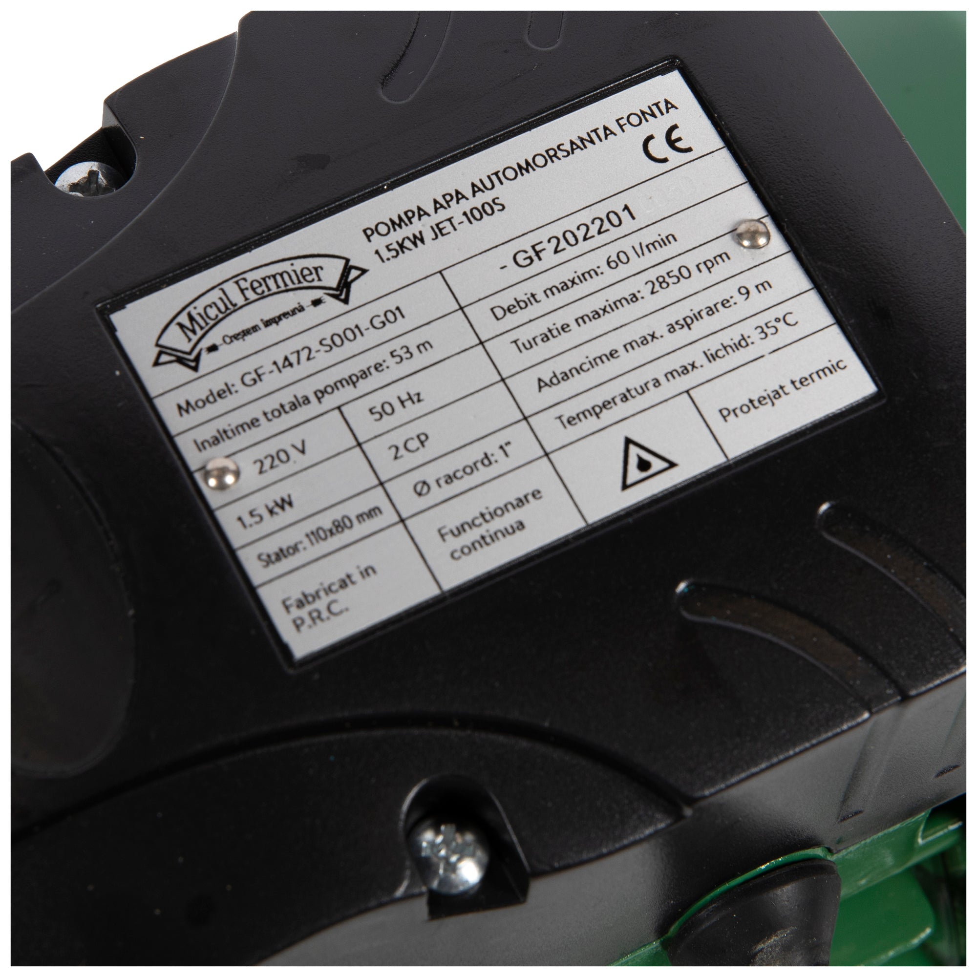 POMPA AUTOAMORSANTA FONTA JET-100S 1500 W, DEBIT MAXIM 60L/MIN