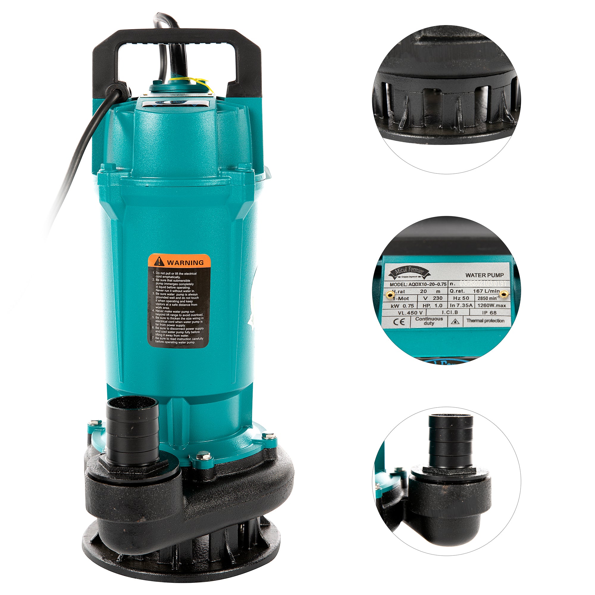POMPA APA SUBMERSIBILA 750W 167 L/M 1.5"