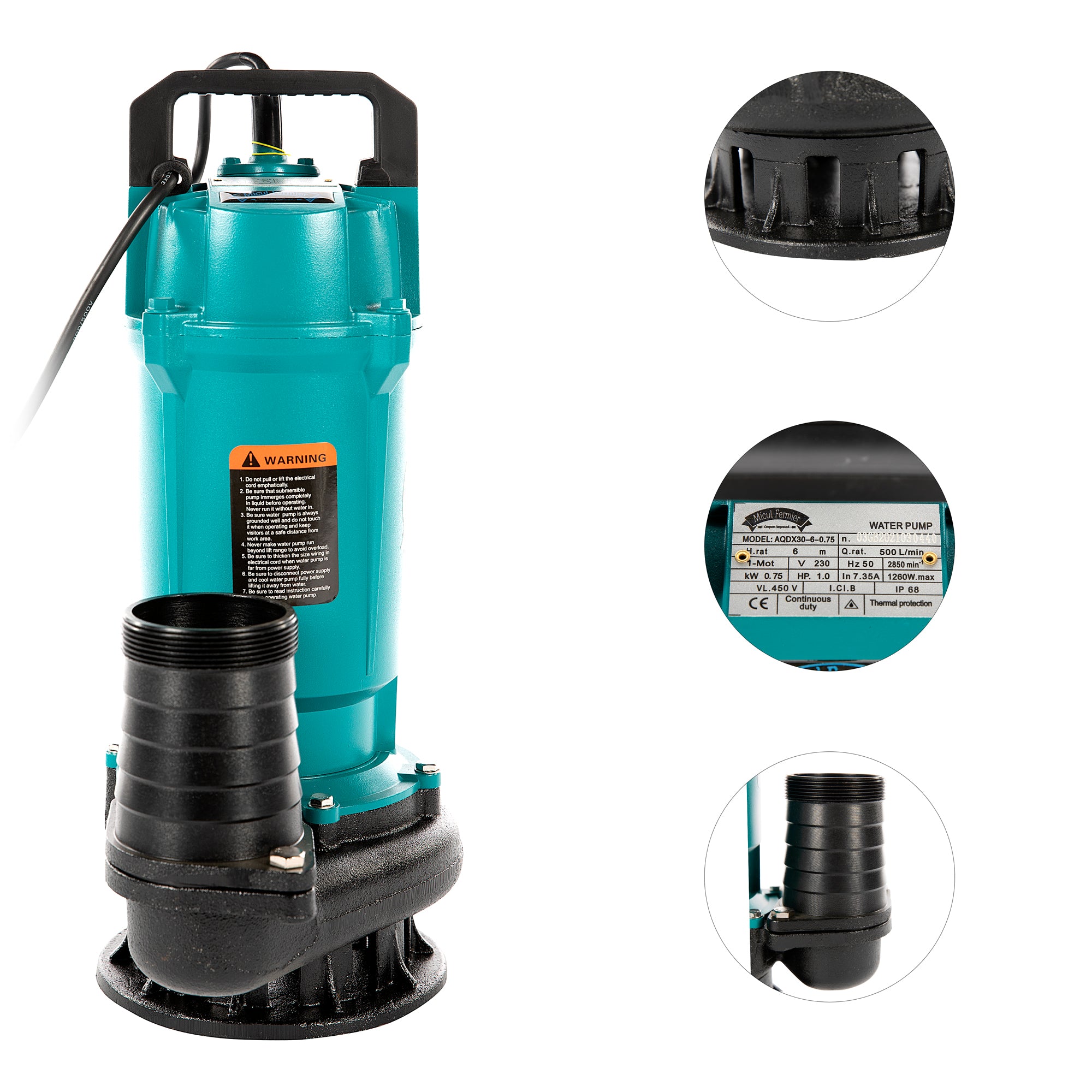 POMPA APA SUBMERSIBILA 750W 500L/M 