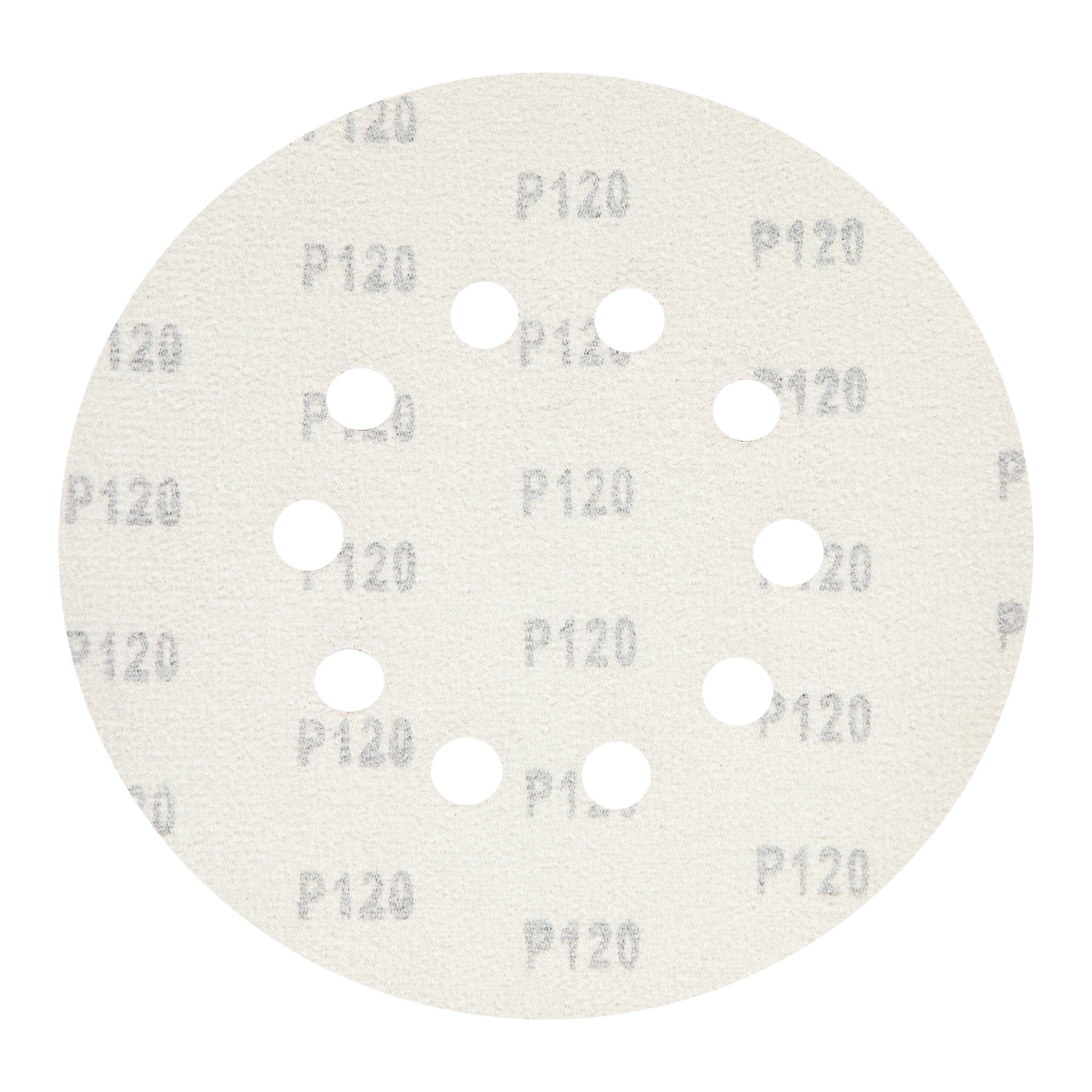 SET 100 BUC HARTIE ABRAZIVA GRANULATIE P120 10 GAURI DIAMETRU 215MM