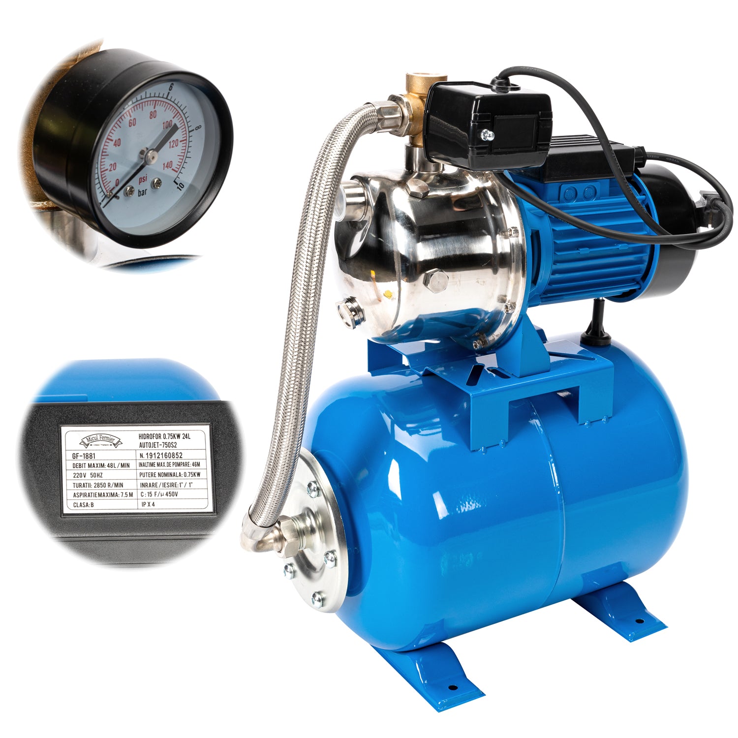 POMPA HIDROFOR AUTOJET S2 750W 3000L/H