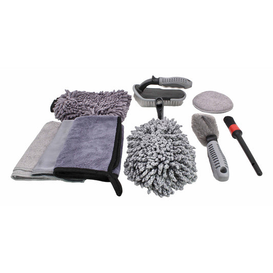 SET PERII LAVETE PENTRU CURATAT / SPALAT INTERIOR EXTERIOR - DETAILING AUTO 9 PIESE