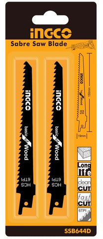 ﻿SET 2 LAME PANZE PENTRU LEMN FIERASTRAU PENDULAR 150MM 6TPI INGCO