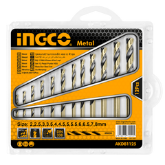 SET 12 BURGHIE METAL HSS 2-8MM INGCO