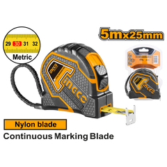 RULETA RETRACTABILA DE MASURAT CU AUTOBLOCAJ 8M X 25MM INGCO