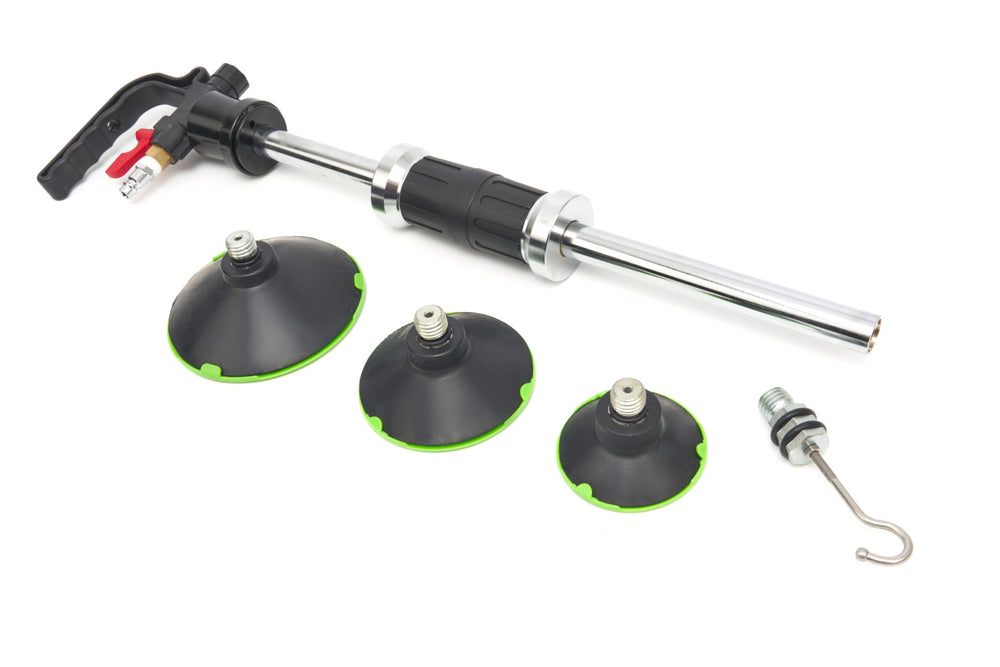 Aparat dispozitiv pneumatic cu ciocan culisant pentru indreptat tabla caroserie auto