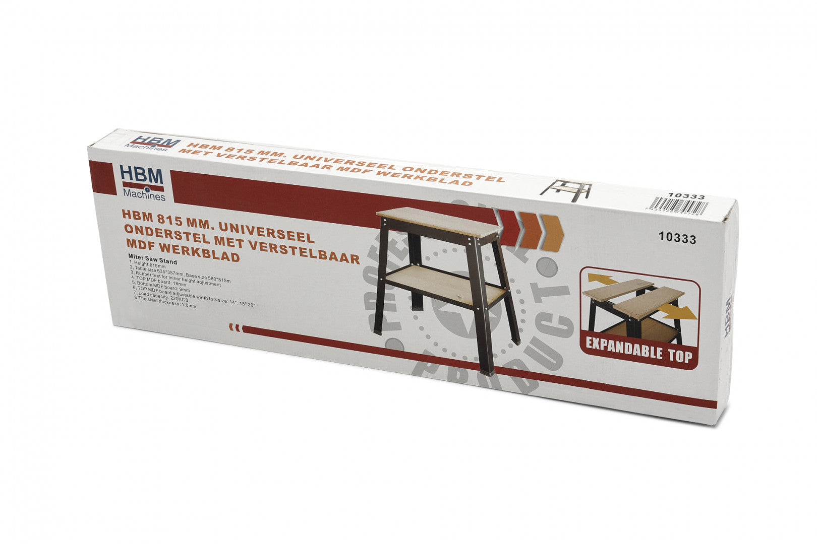 Banc de lucru cu blat reglabil din MDF 815mm HBM